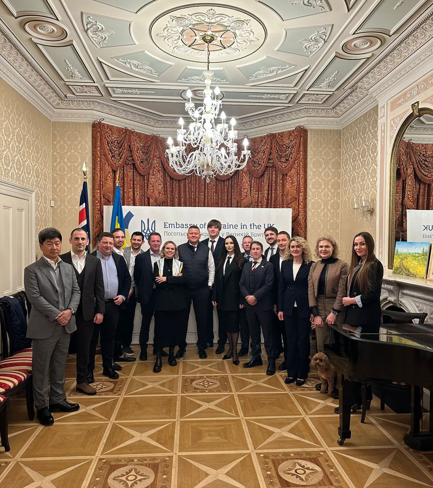 BUEF team with Valerii Zaluzhnyi, Ambassador of Ukraine to the United Kingdom, at the Embassy of Ukraine in London.